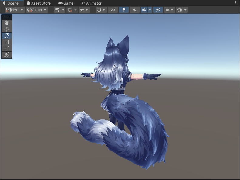 【星と月】星月夜ケモミミ少女 3Dアバター リギング済み【VRChat・VRM対応】