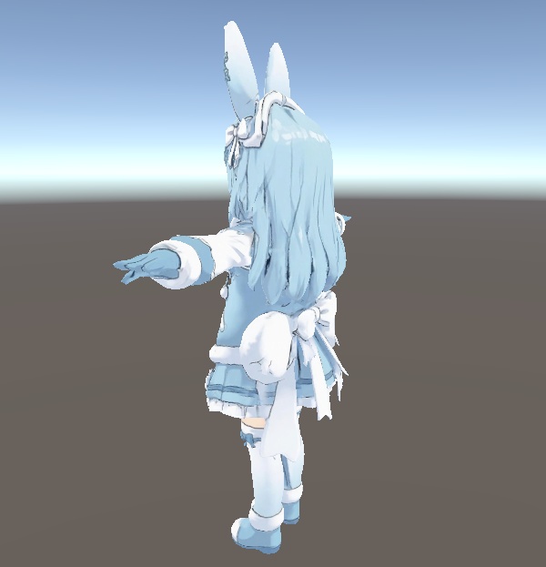 【清楚系】雪うさぎ少女 3Dアバター リギング済み【VRChat・VRM対応】
