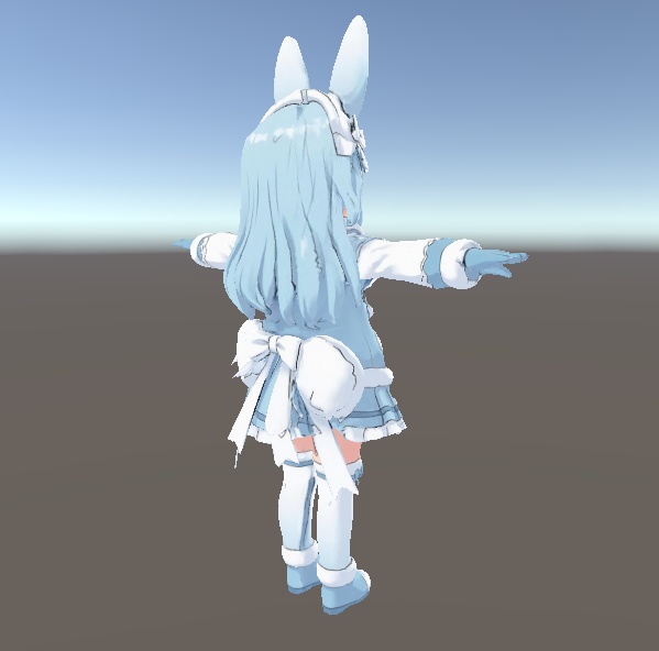 【清楚系】雪うさぎ少女 3Dアバター リギング済み【VRChat・VRM対応】