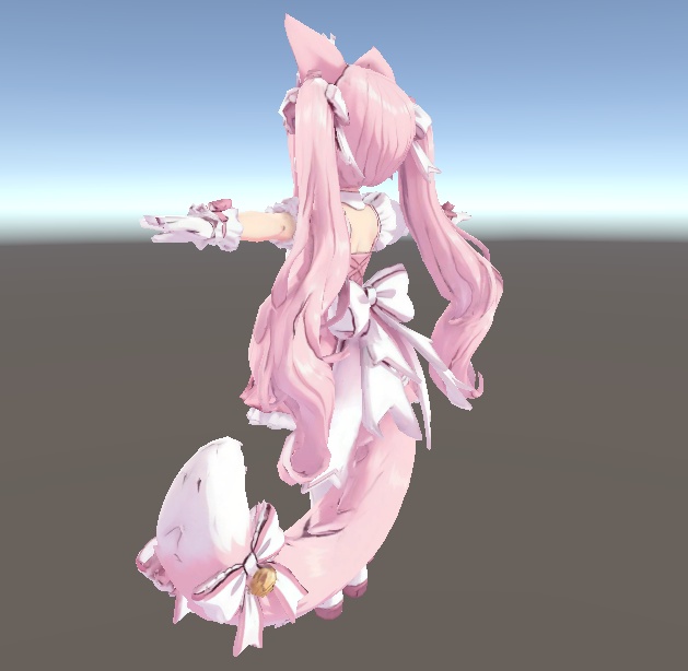【甘系】ピンクメイド 3Dアバター リギング済み【VRChat・VRM】