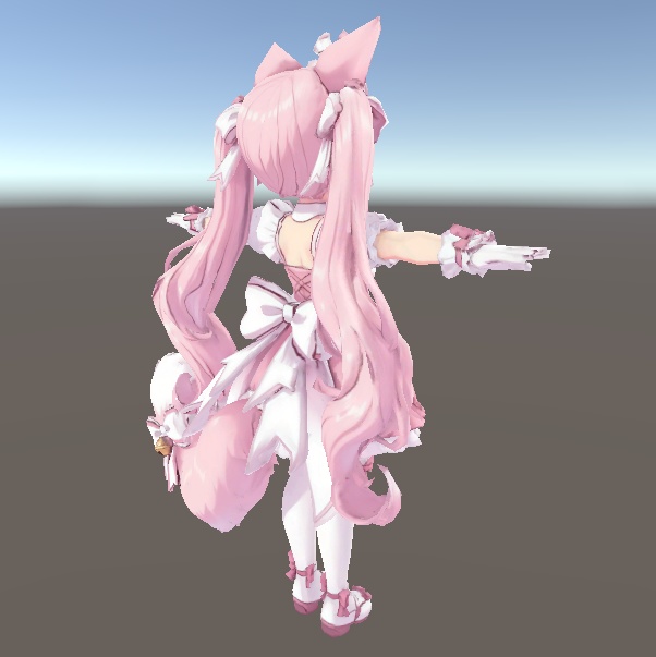 【甘系】ピンクメイド 3Dアバター リギング済み【VRChat・VRM】