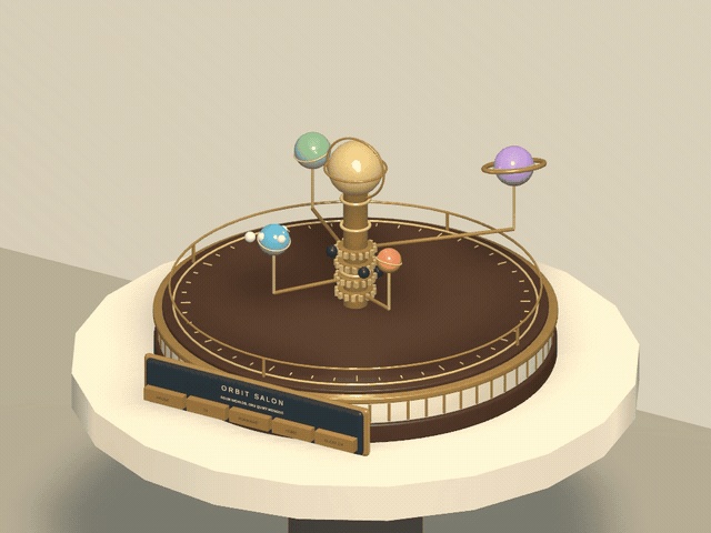 星めぐりオーレリー / ORBIT SALON|4つの惑星が巡る卓上インテリア【VRChatワールド用】