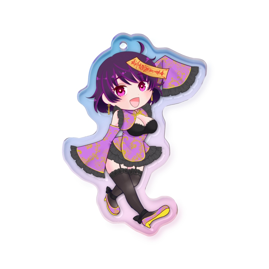 キョンシーちゃん　オーロラアクリルキーホルダー