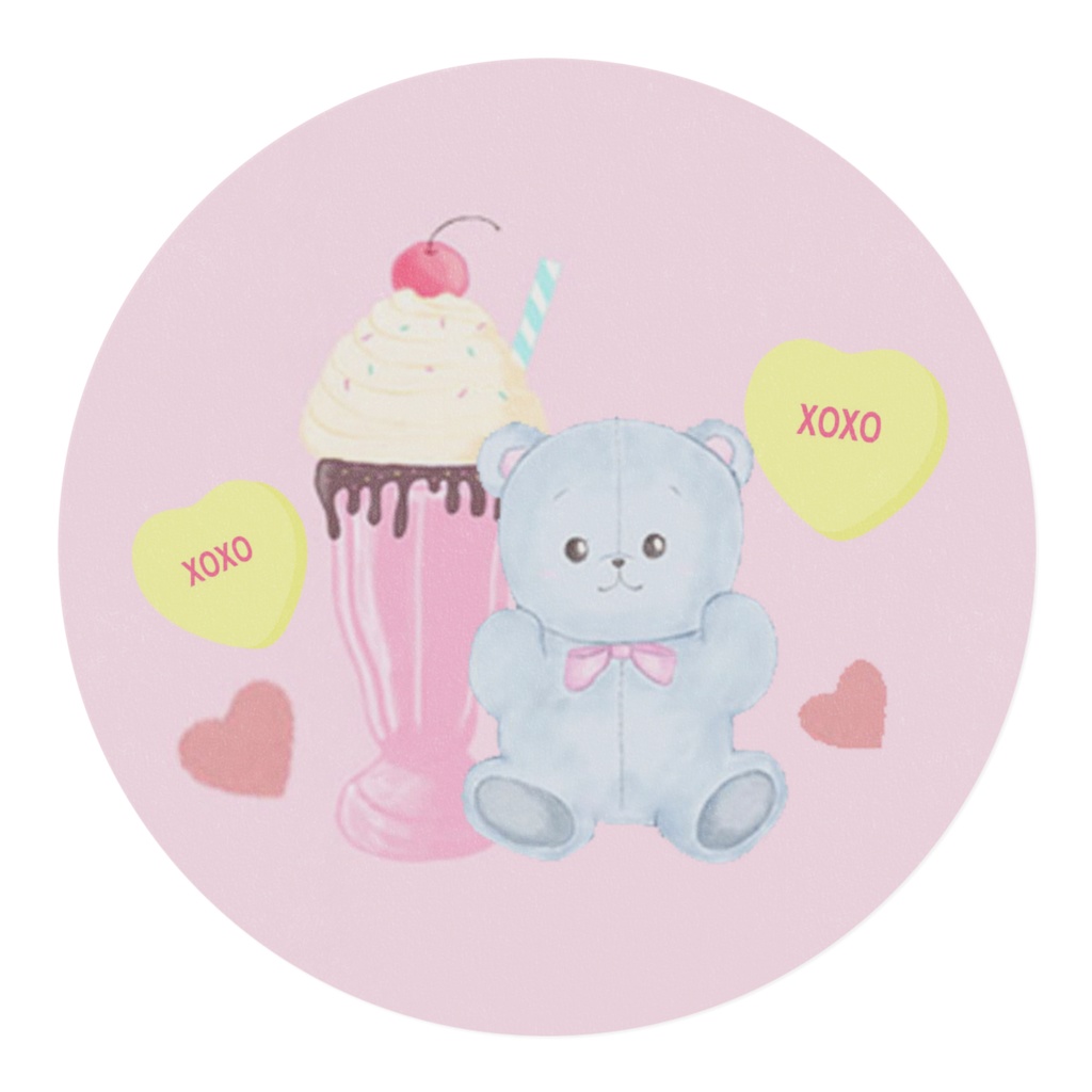 ストロベリーシェイク&テディベアマスキングテープ