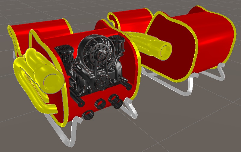 空飛ぶサンタのソリ移動ギミック【MA対応】