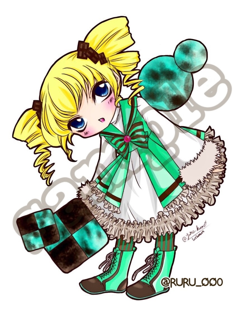 チョコミントガール  ステッカー①