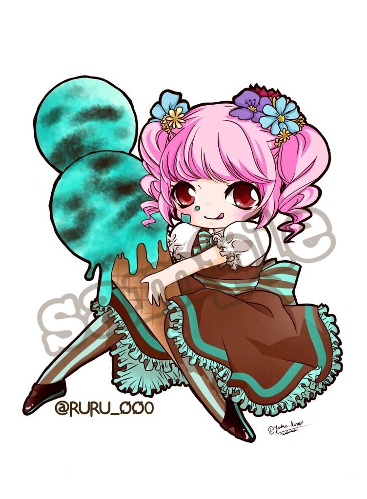 チョコミントガール  ステッカー②