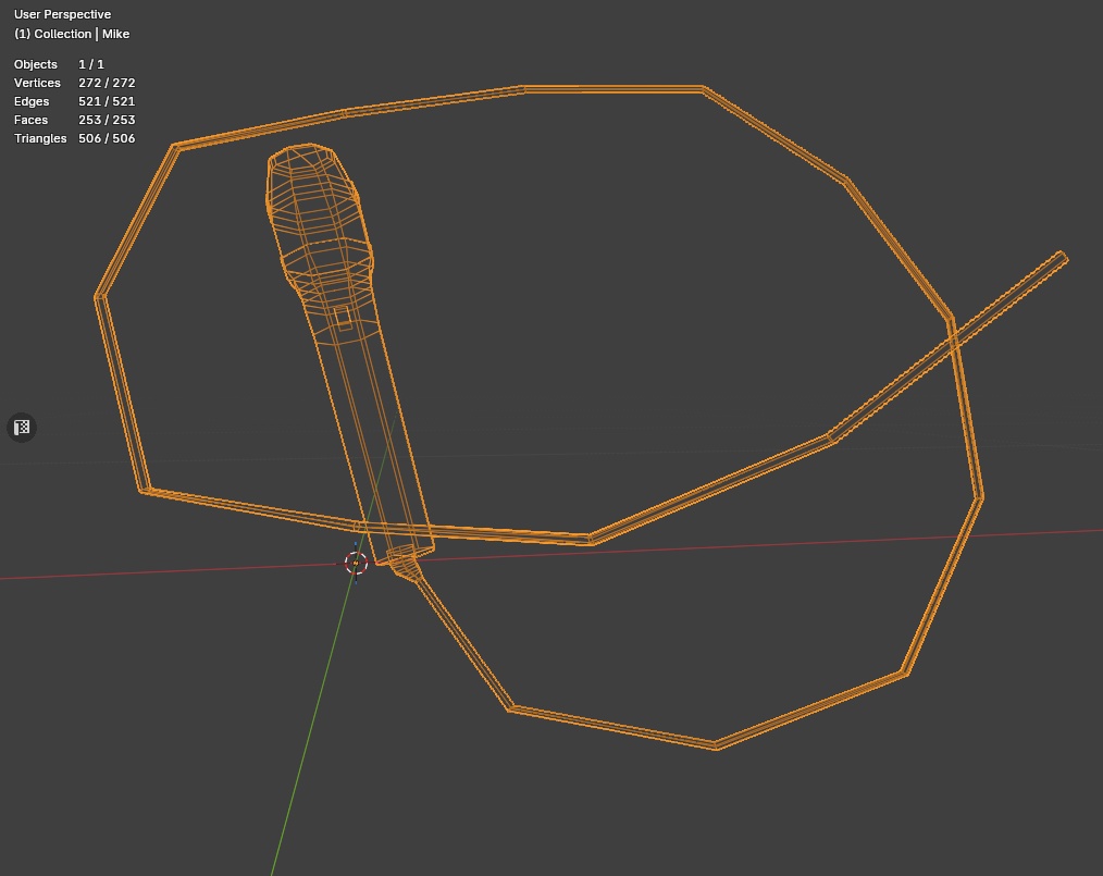Microphone with Rigged Cable for VRChat Avatars and Worlds