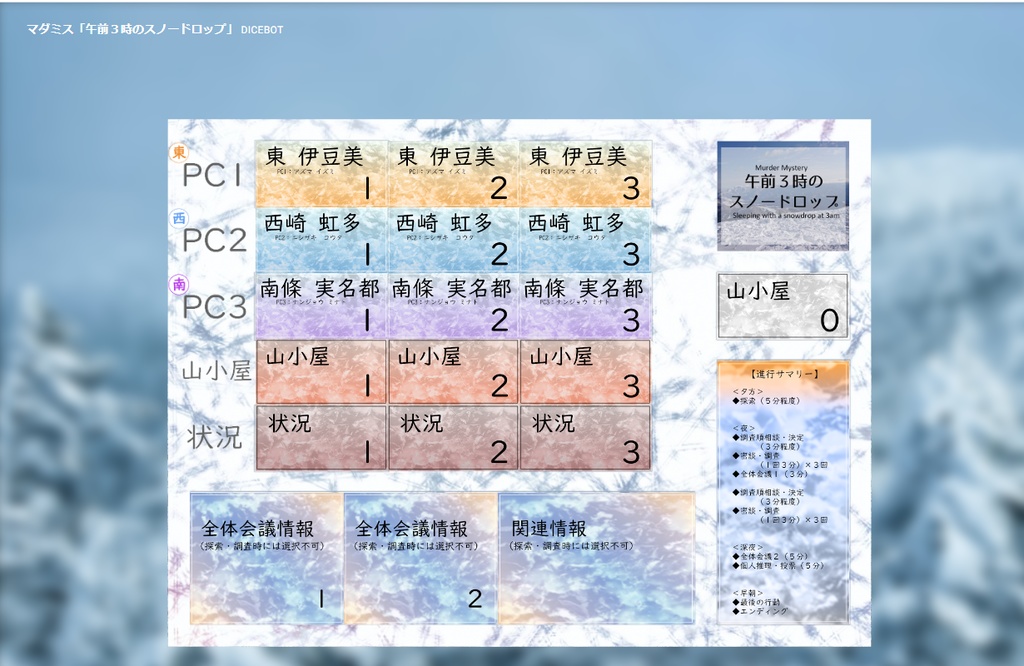 マサドラ Booth代购 详情 マーダーミステリーシナリオ 午前３時のスノードロップ