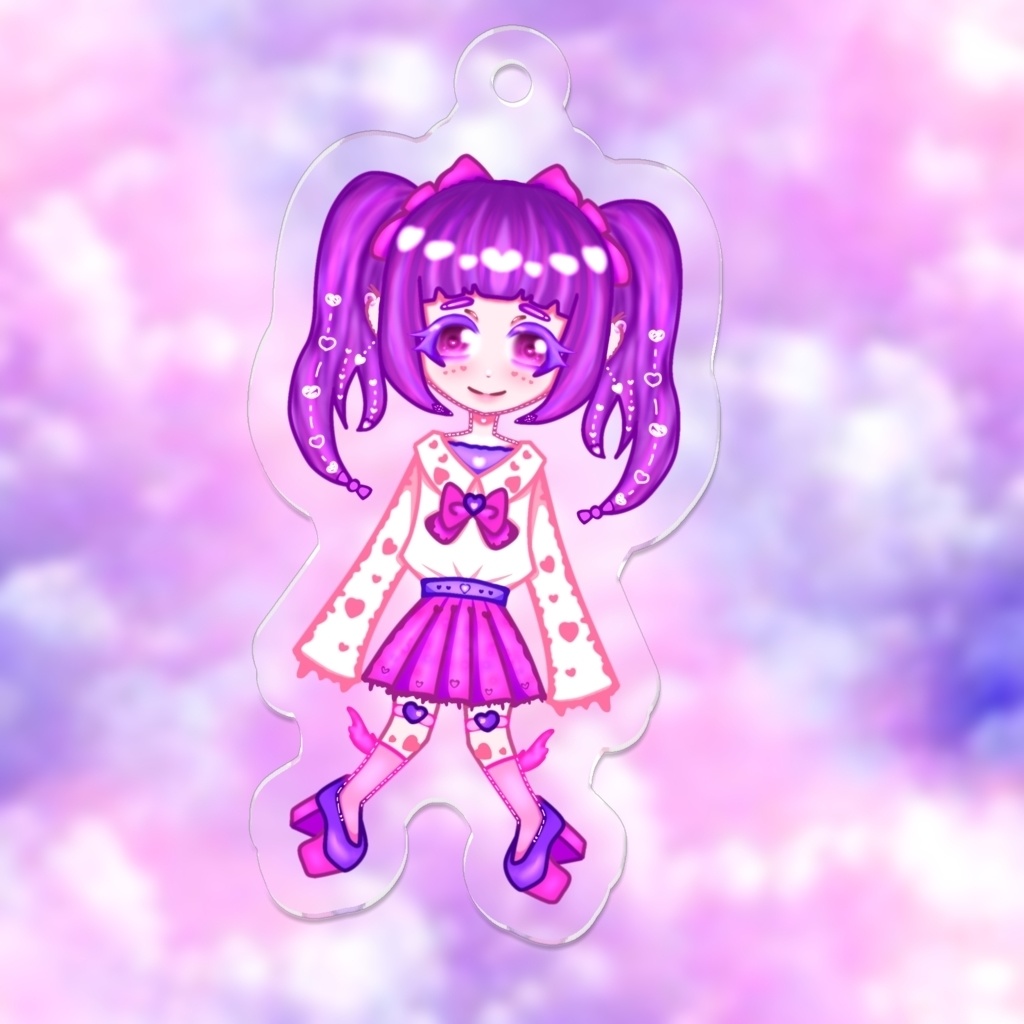 ゆめかわ創作っ子ちゃんのアクリルキーホルダー