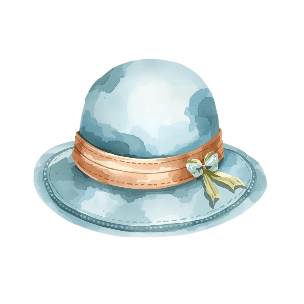 夢かわいい水彩旅行アイコン・ヴィンテージ調クリップアート10点セット:PNG