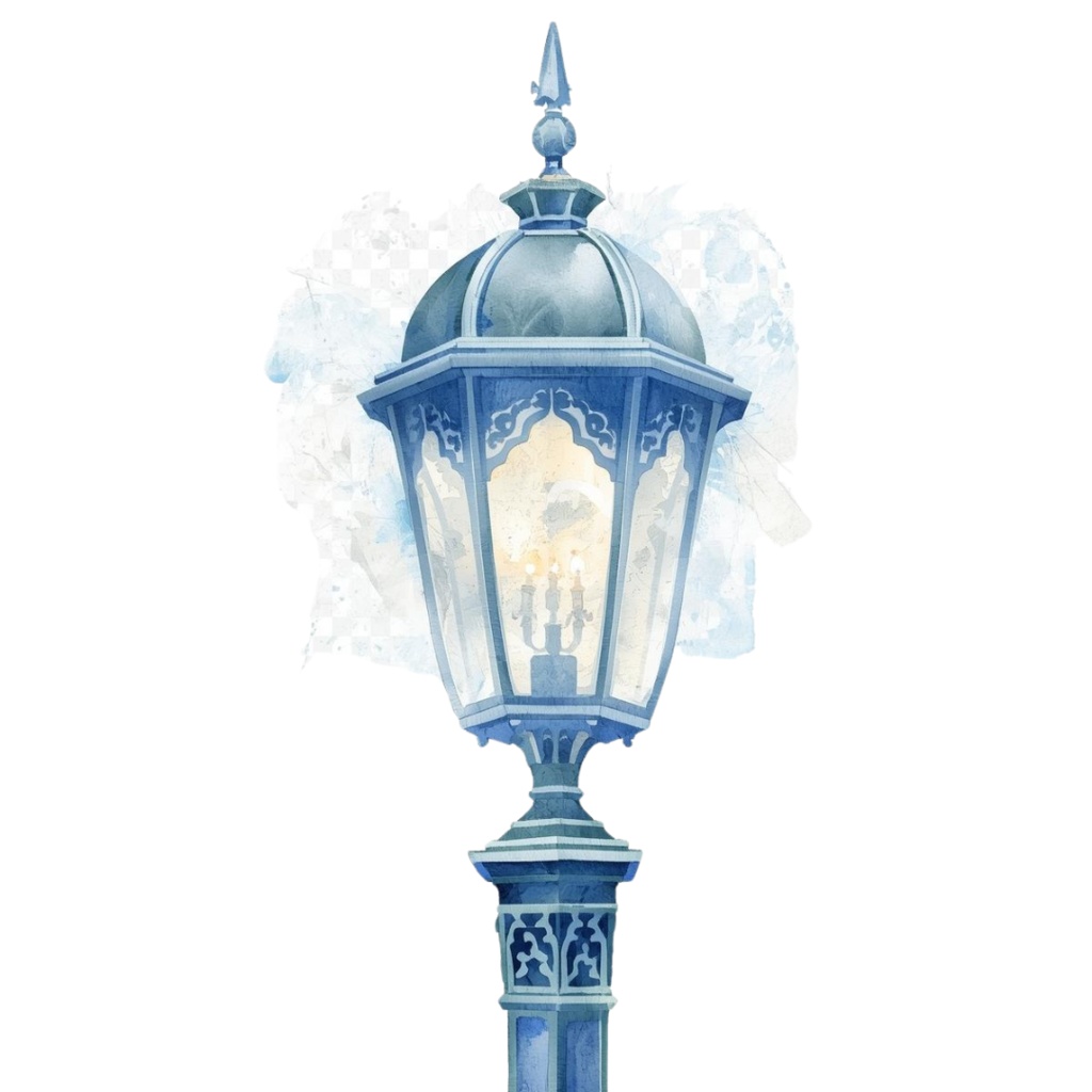 clipart 水彩画 × 水色 × アンティーク × フランス建築物 12種類