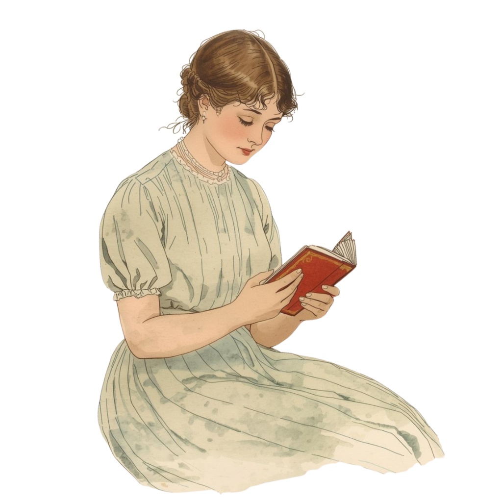 clipart 「水彩画」「アンティーク調」「可愛い女性のクリップアート」12種類 PNG