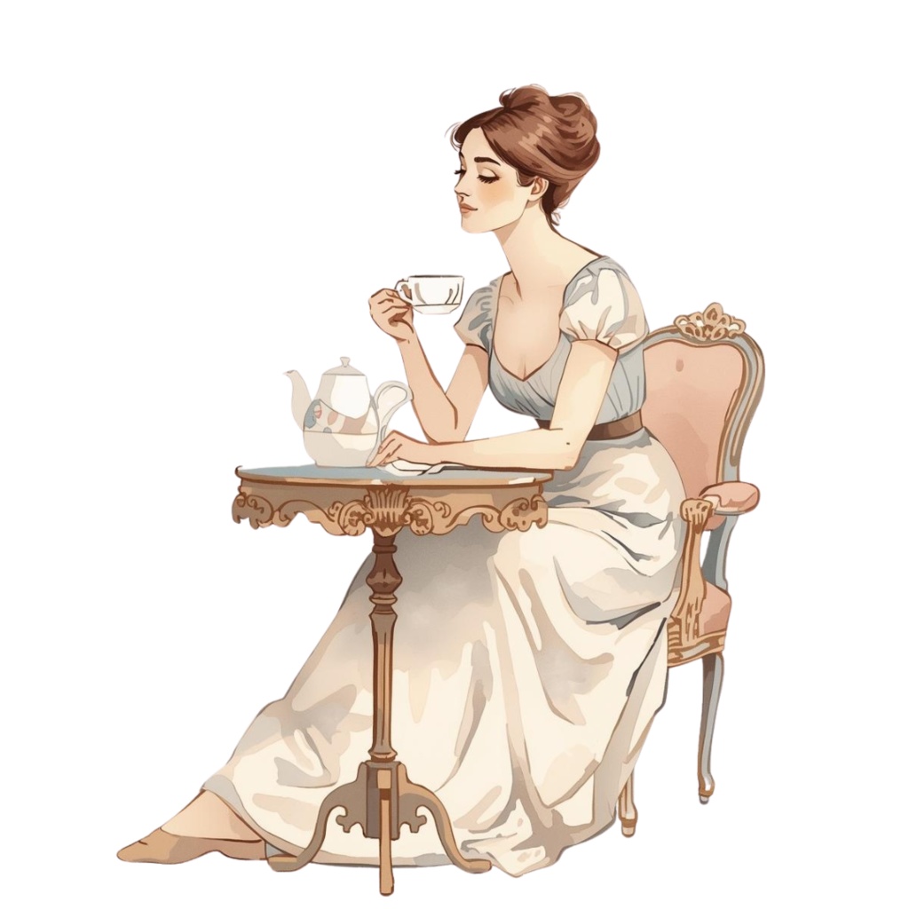 clipart 「水彩画」「アンティーク調」「可愛い女性のクリップアート」12種類 PNG