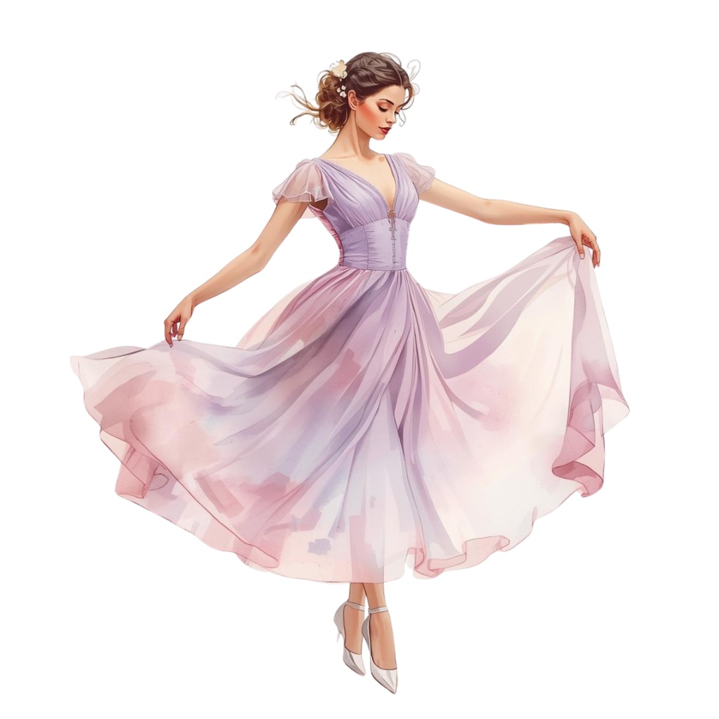 clipart 「水彩画」「アンティーク調」「可愛い女性のクリップアート」12種類 PNG