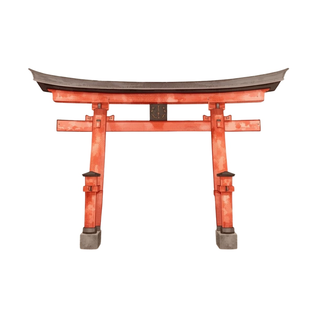 clipart 「日本の風景」「建物」「水彩画」