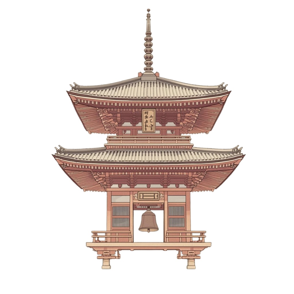 clipart 「日本の風景」「建物」「水彩画」