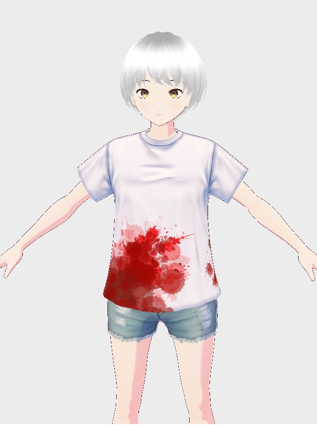 blood on tshirt