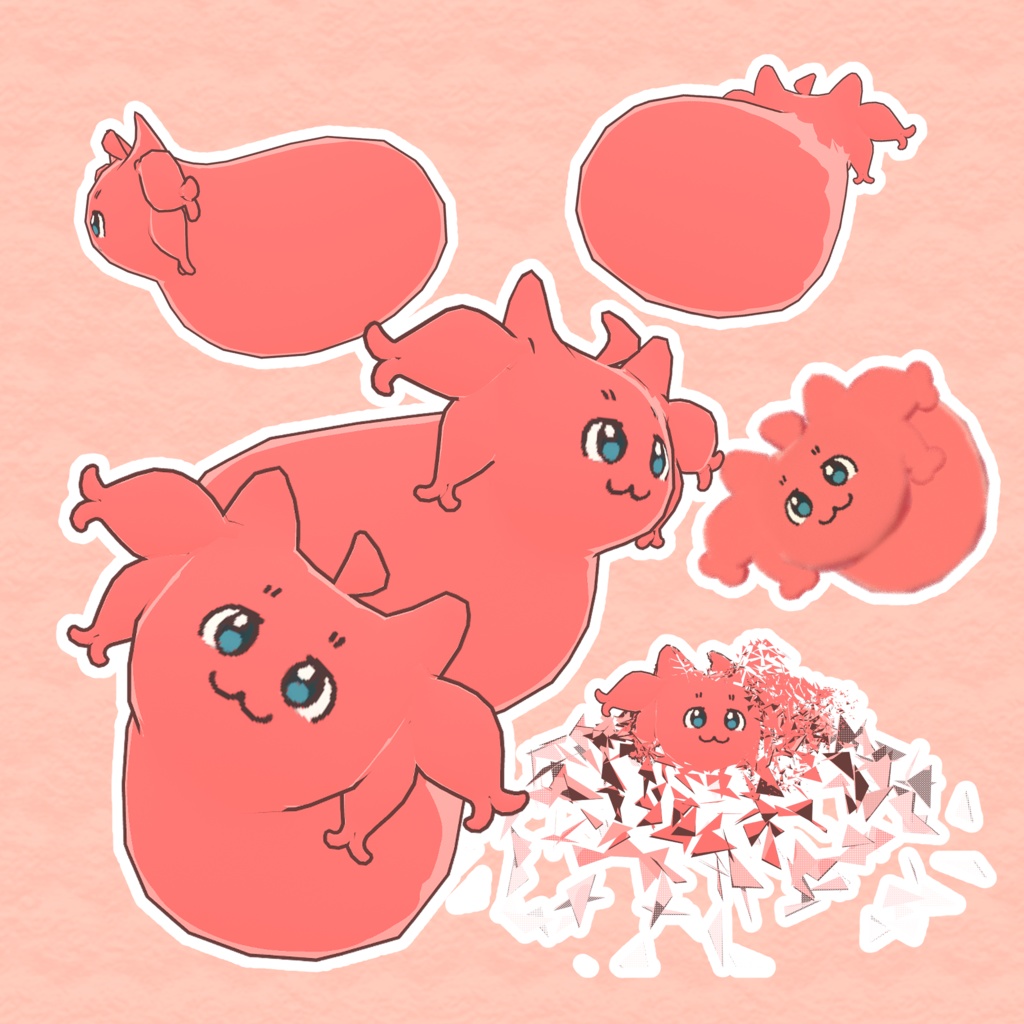 ちびトロリン オリジナル3Dモデル【独自シェーダつき】