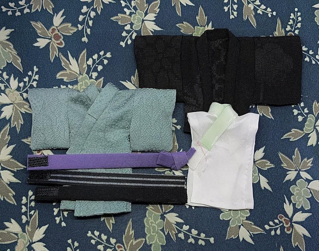 どーる用ハンドメイド 着物 羽織 帯 セット A-1