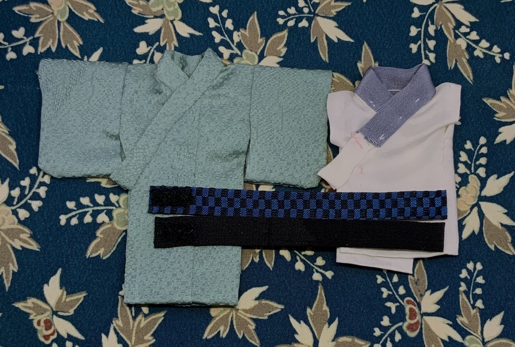 どーる用ハンドメイド 着物 帯 セット 1
