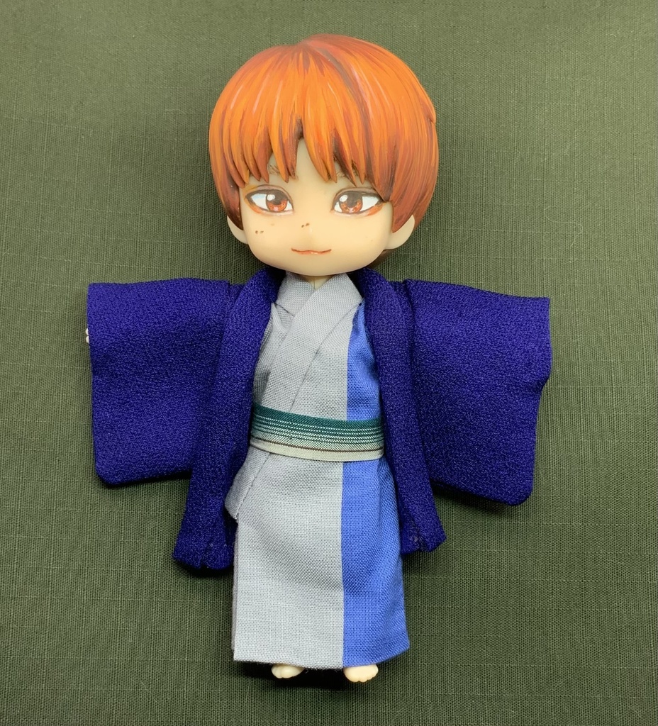 【値下げ】どーる用ハンドメイド 着物　羽織　帯　C-1