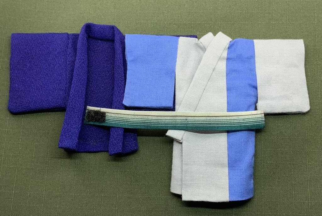 【値下げ】どーる用ハンドメイド 着物 羽織 帯 C-1