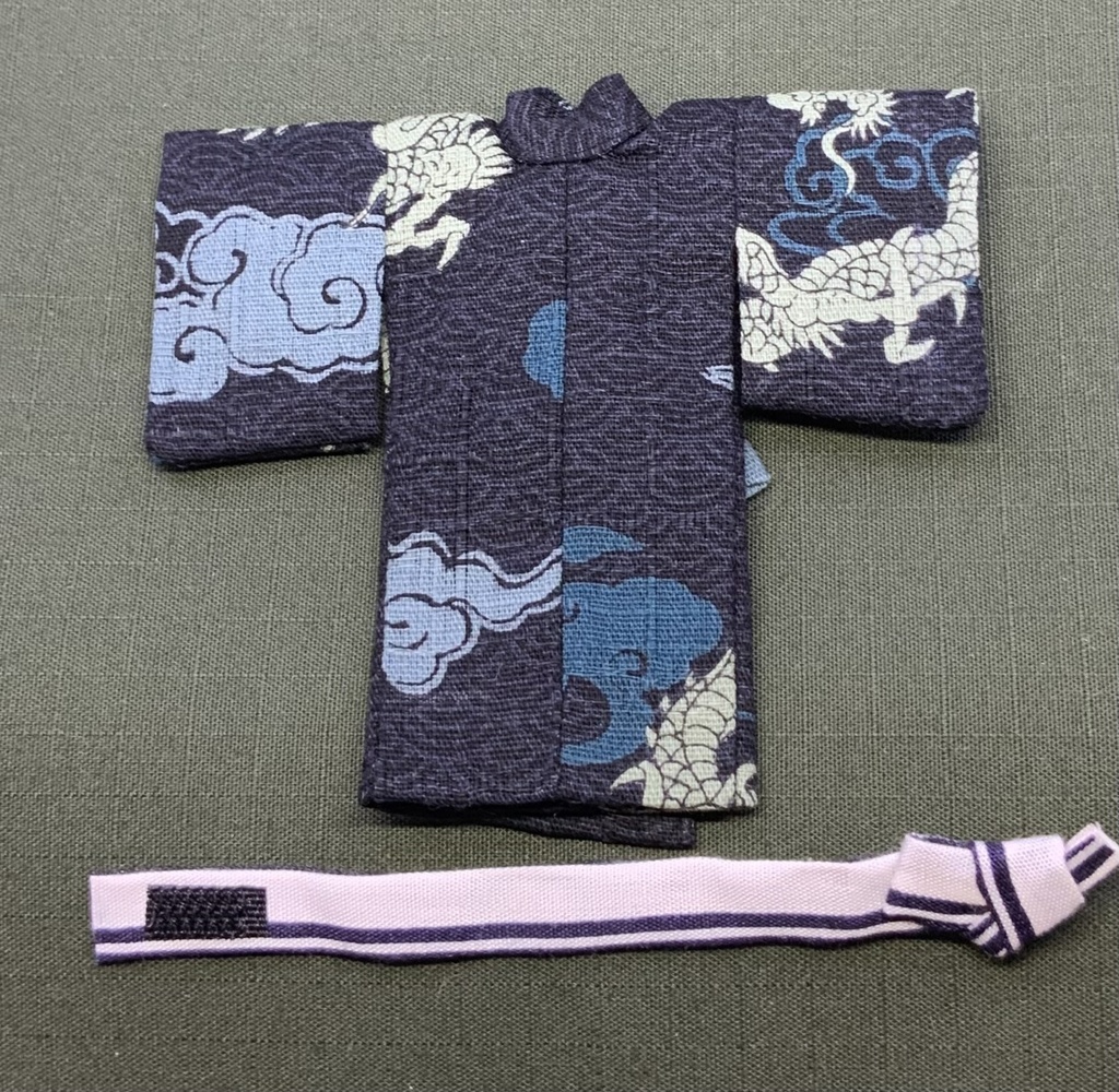 どーる用ハンドメイド 浴衣 帯 龍柄 9