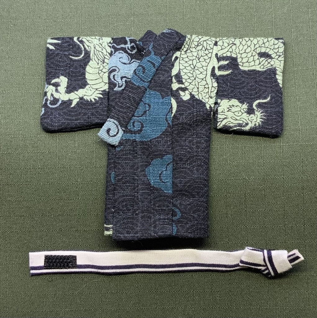 どーる用ハンドメイド 浴衣 帯 龍柄 9