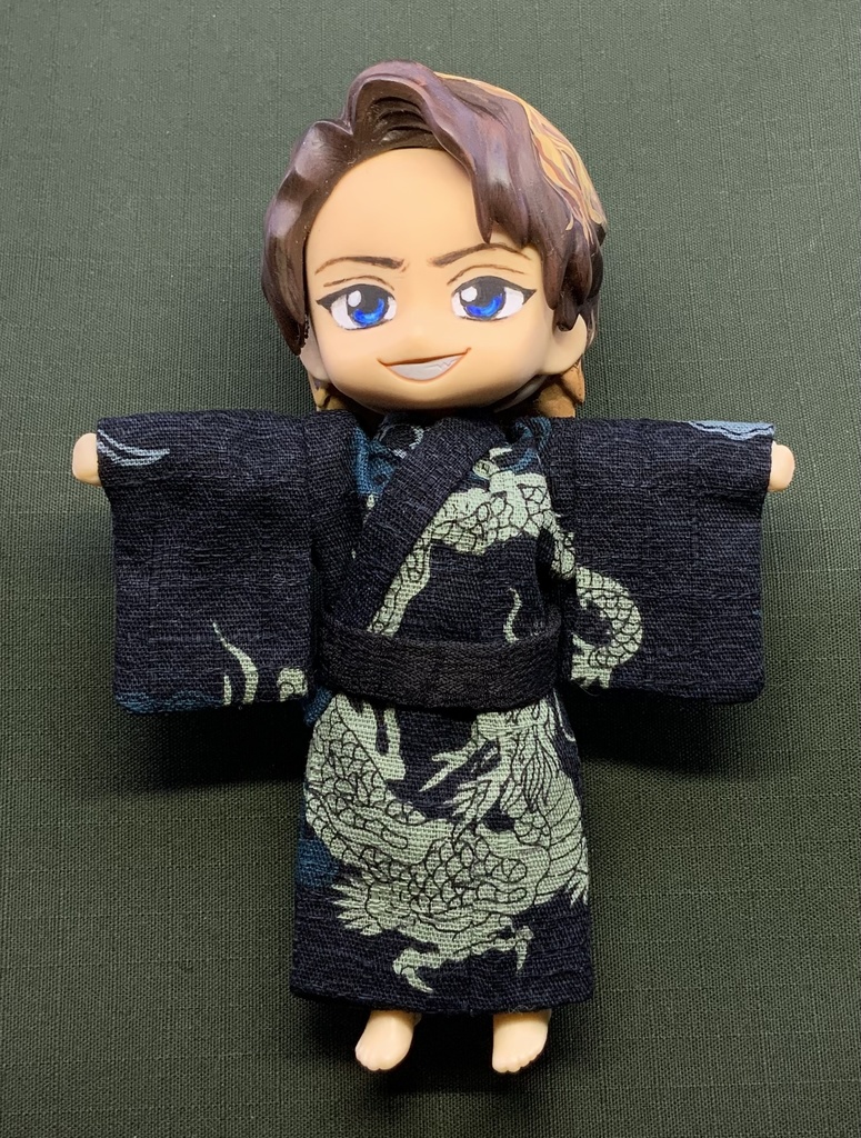 【値下げ】どーる用ハンドメイド 浴衣 帯 龍柄 10