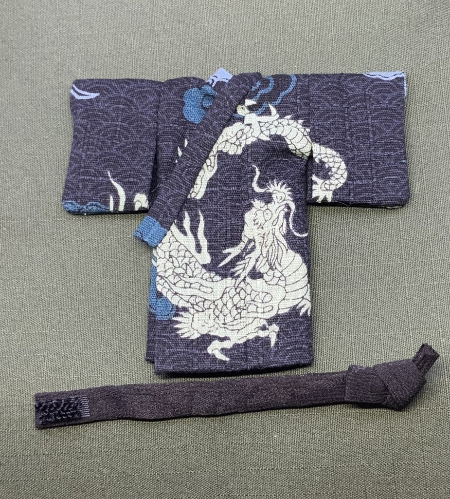 【値下げ】どーる用ハンドメイド 浴衣 帯 龍柄 10