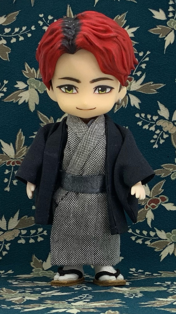 どーる用 ハンドメイド 足袋 雪駄 草履 下駄 黒鼻緒 Sサイズ