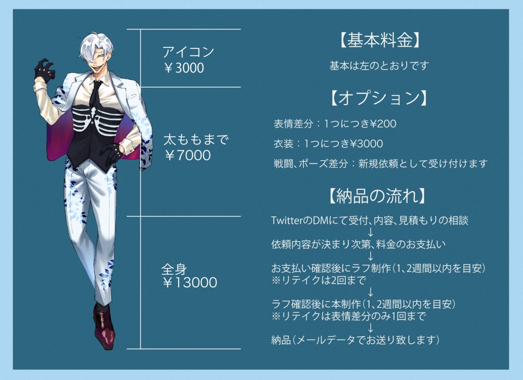 TRPG・ゲーム立ち絵制作