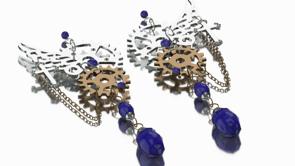 セール!!【Steampunk 3点セット ネックレス、イヤリング、指輪】