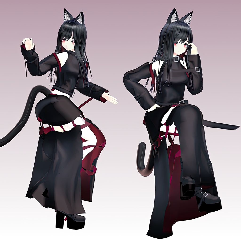 オリジナル3Dモデル 【瑠黒 -rukoku-】