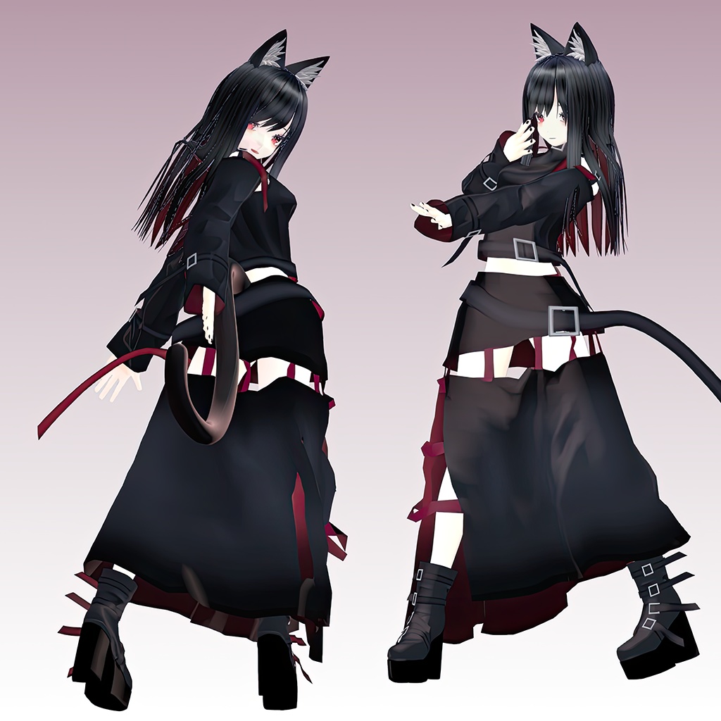 オリジナル3Dモデル 【瑠黒 -rukoku-】