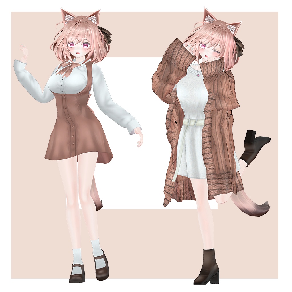 オリジナル3Dモデル 【瑠琉華 -ruruka-】洋服2着