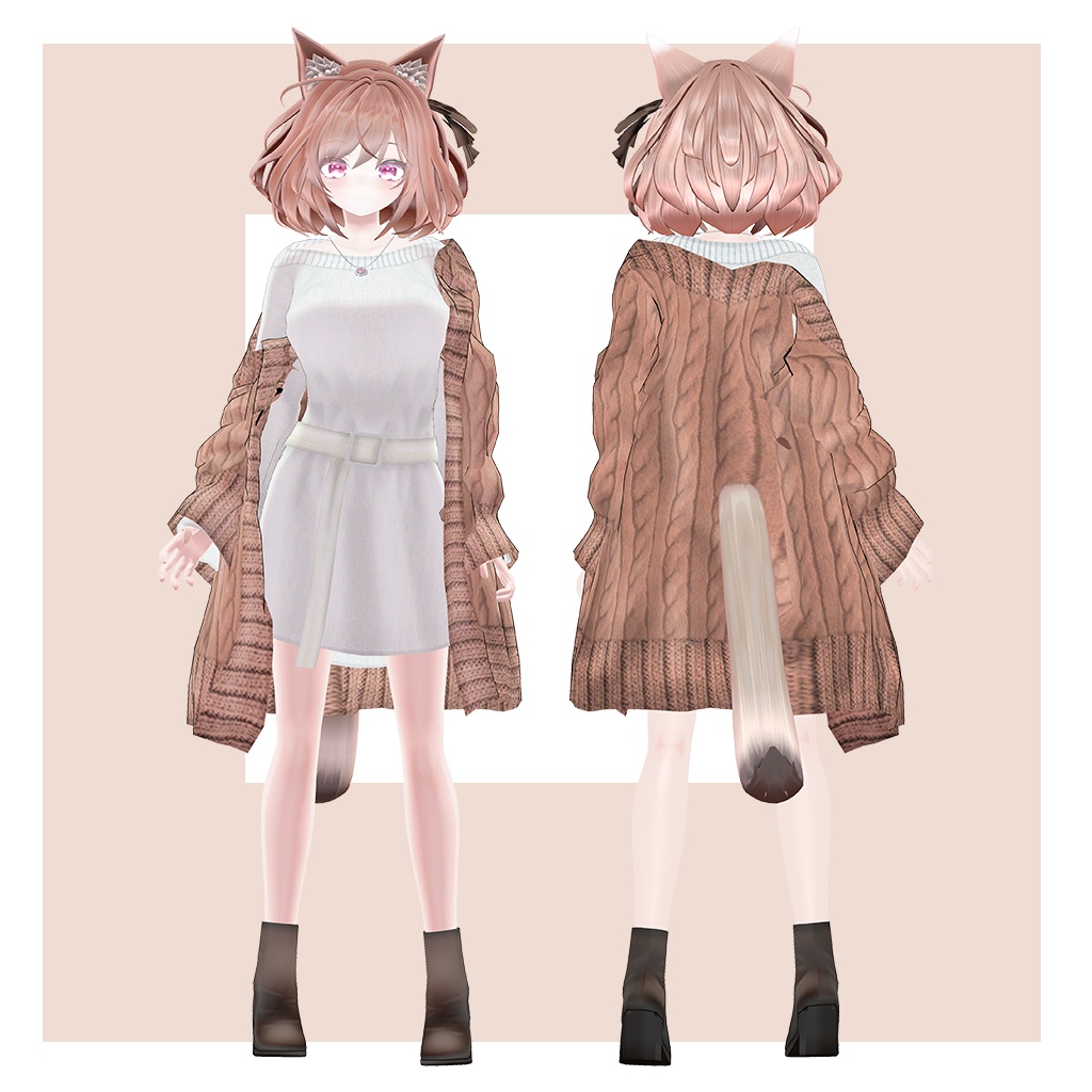 オリジナル3Dモデル 【瑠琉華 -ruruka-】洋服2着