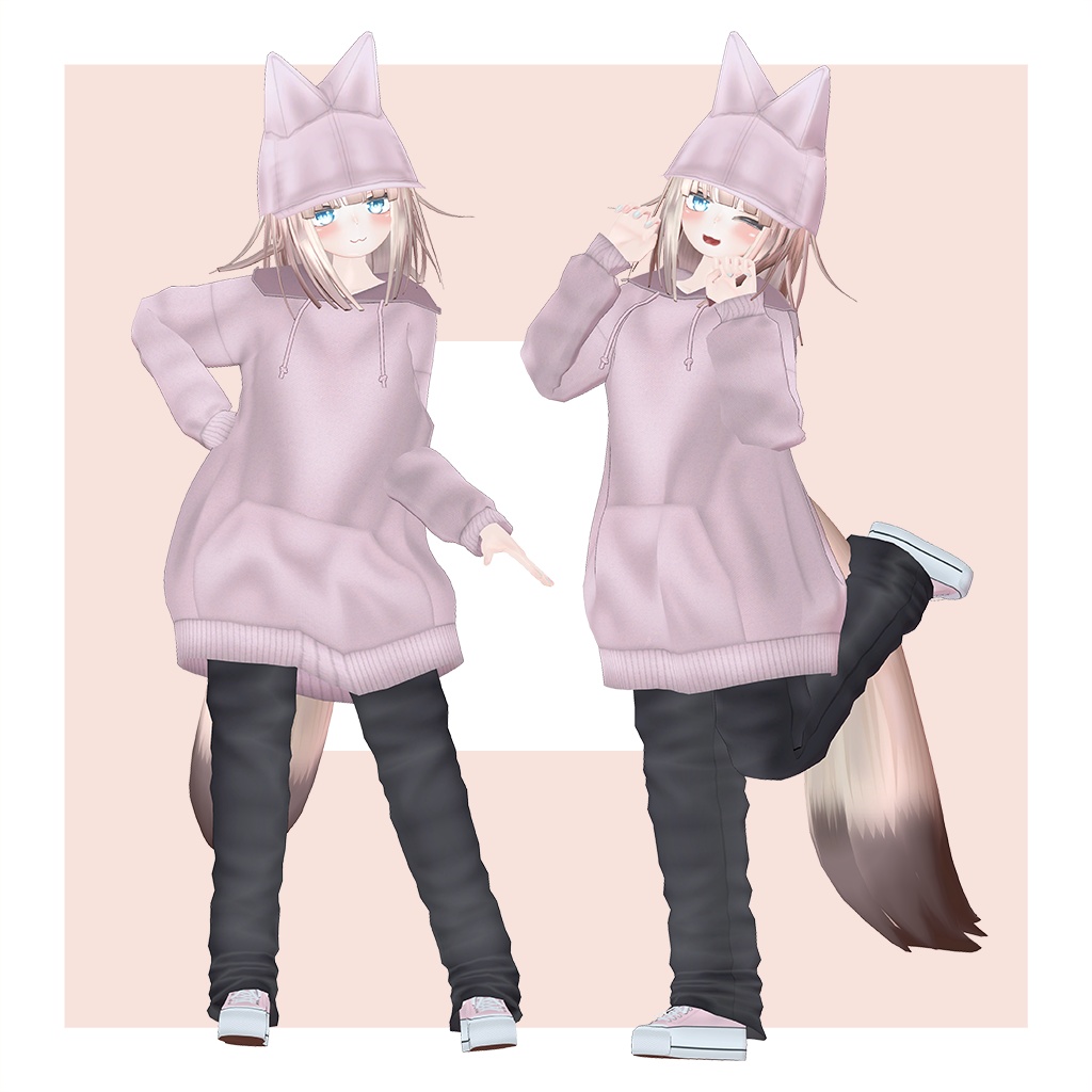 オリジナル3Dモデル 【LuLuchi -ルルチ- 専用パーカー】