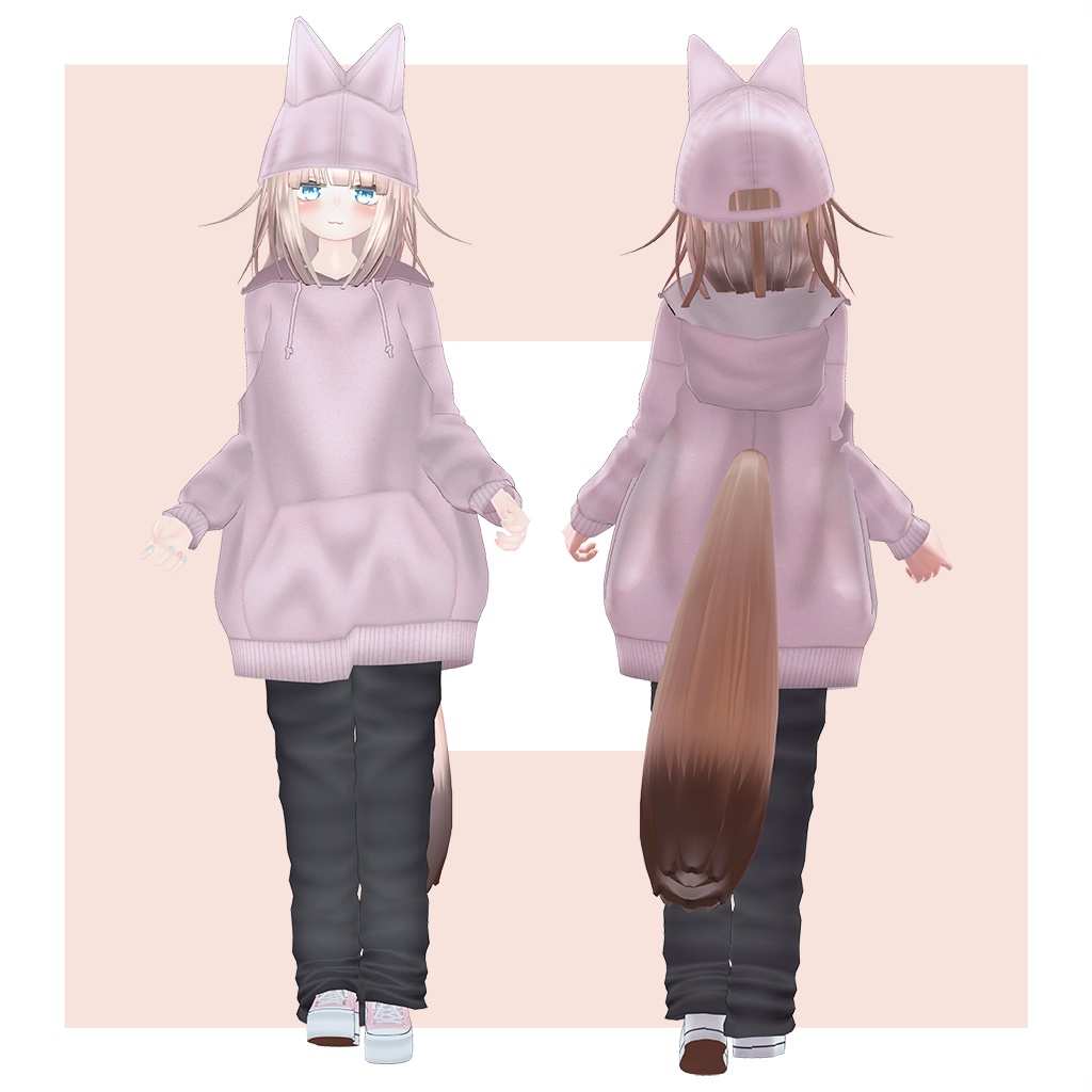 オリジナル3Dモデル 【LuLuchi -ルルチ- 専用パーカー】