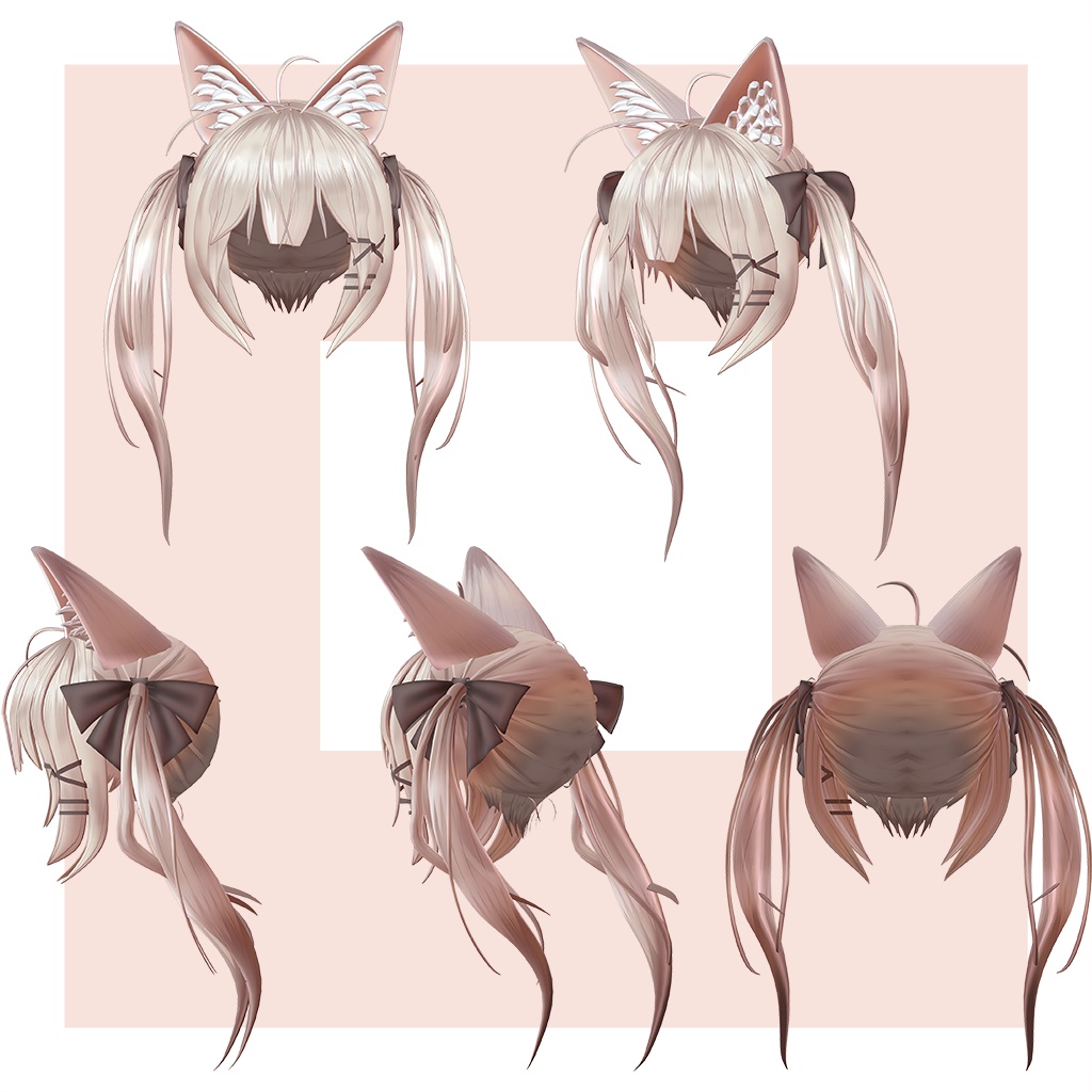 オリジナル3Dモデル 【LuLuchi -ルルチ- 専用ツインテール】