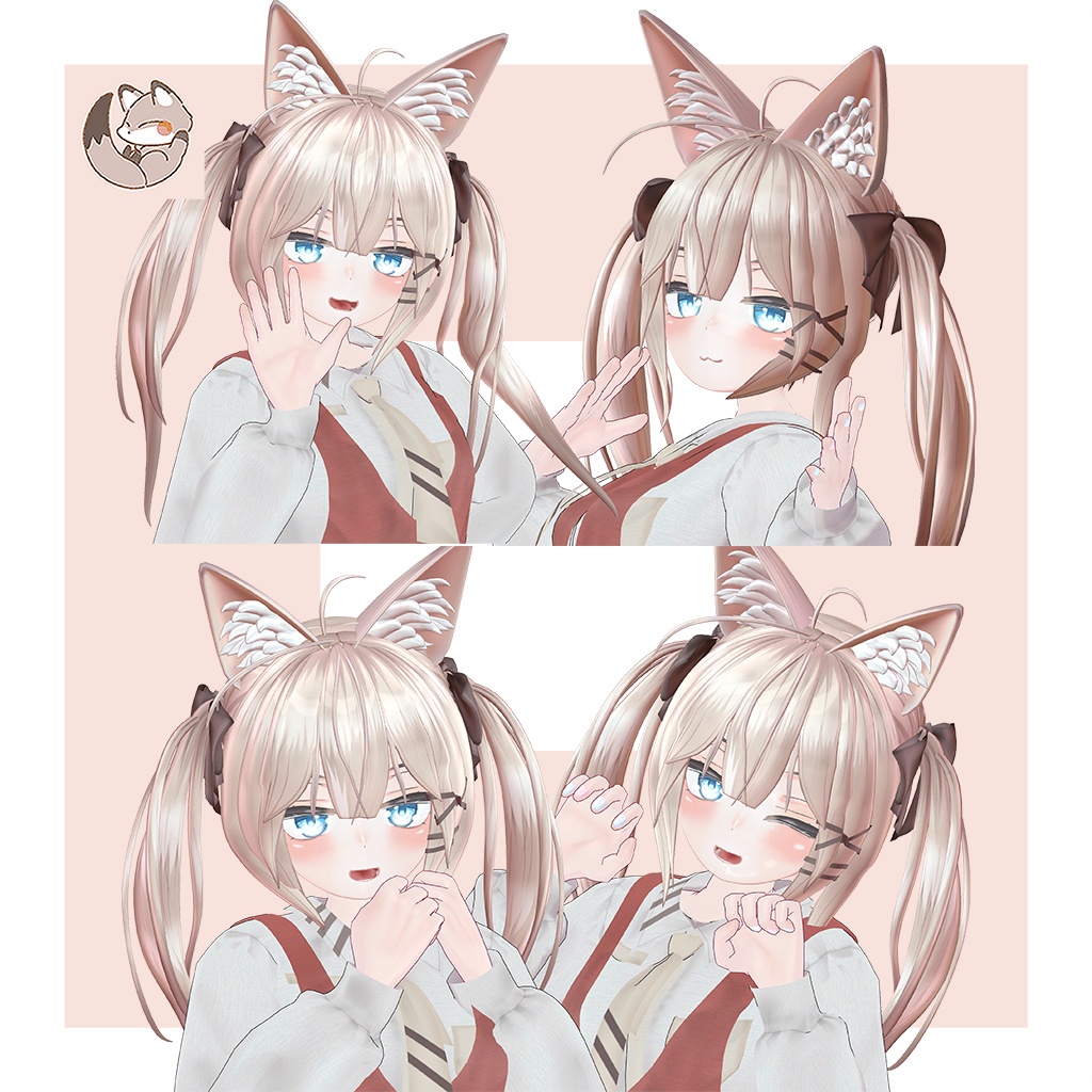 オリジナル3Dモデル 【LuLuchi -ルルチ- 専用ツインテール】