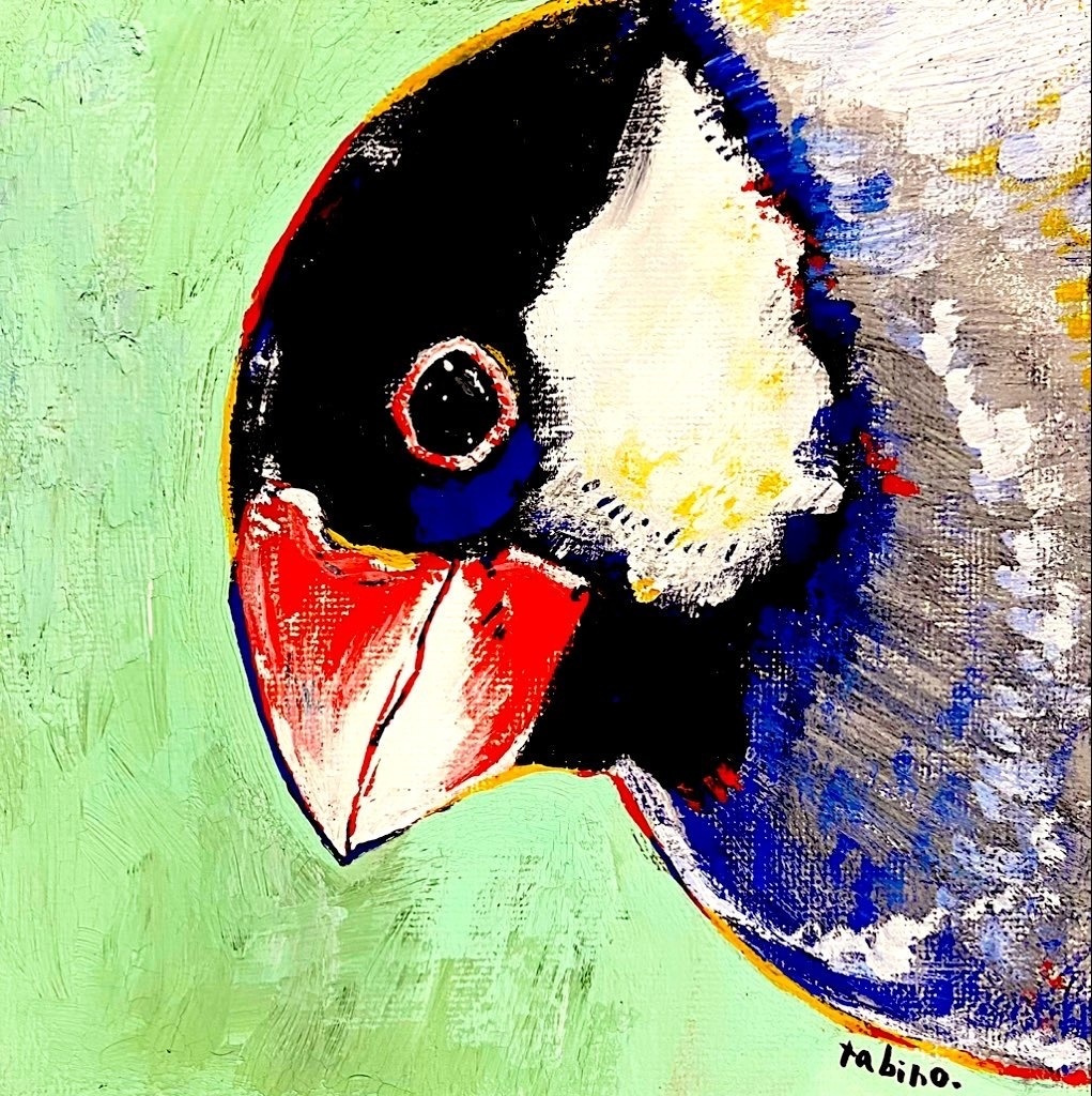 文鳥　15cm×15cm(原画)