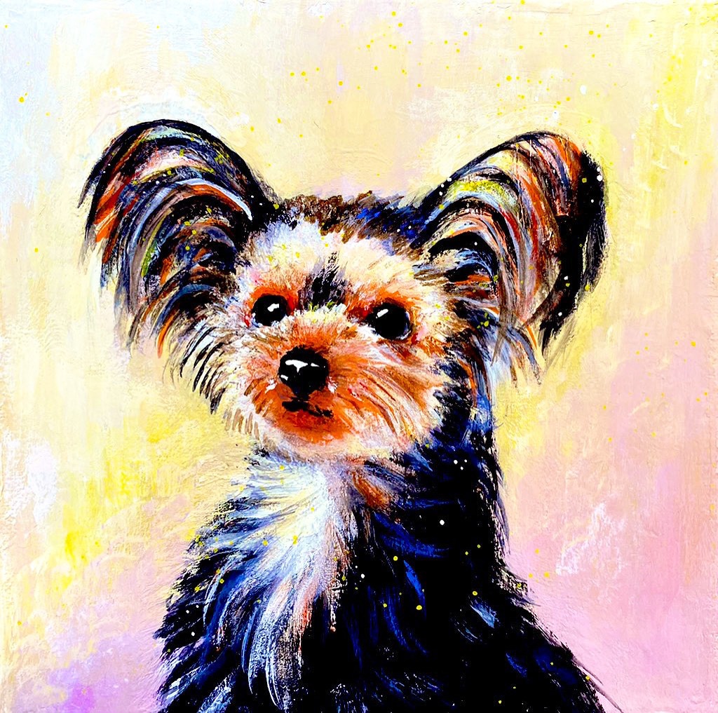 ヨークシャーテリア　15㎝×15㎝（原画）