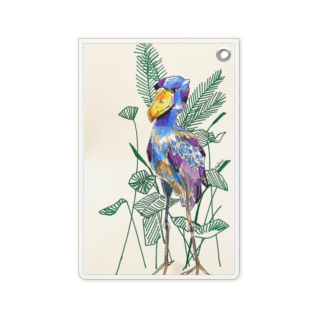 ハシビロコウスケッチ(パスケース)