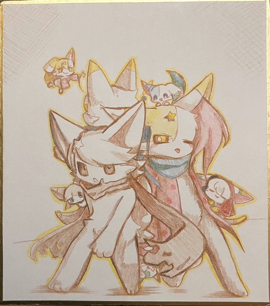 色紙(小) 代理&お供達集合