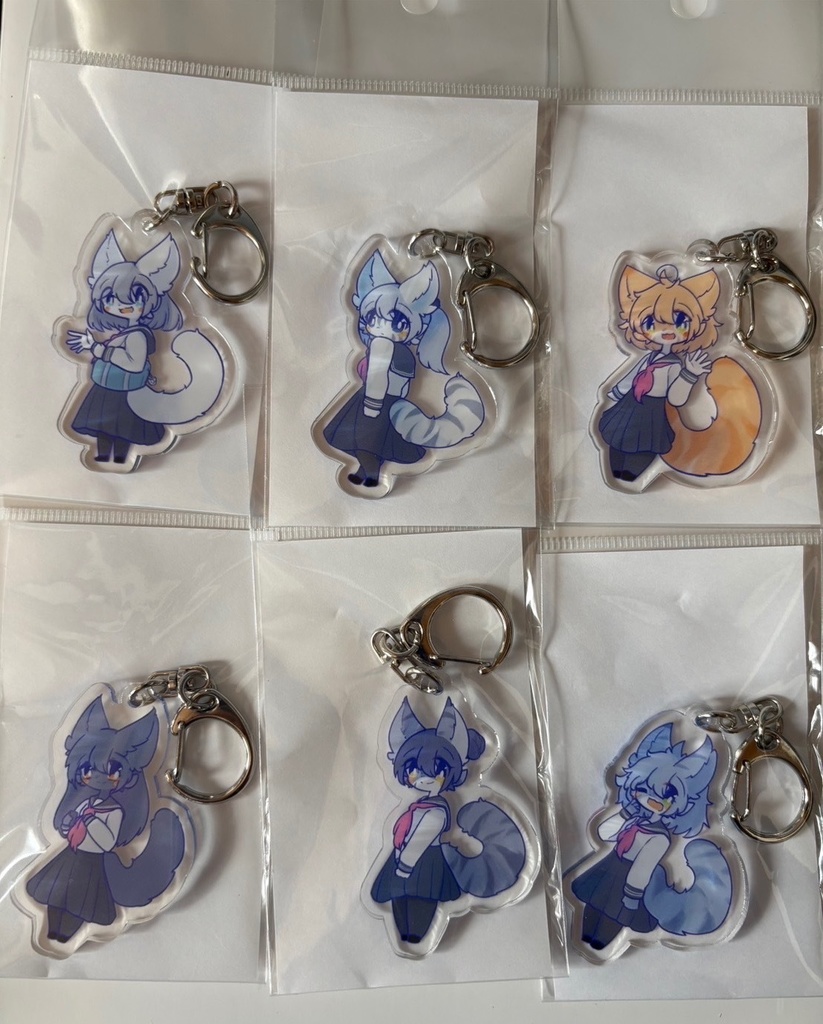 【ネコ✖︎獣人】 アクリルキーホルダー全6種セット