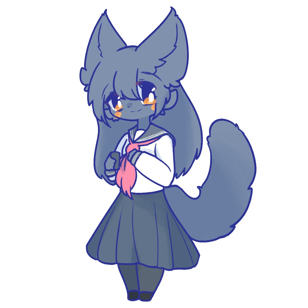 ④黒猫さん　アクリルキーホルダー