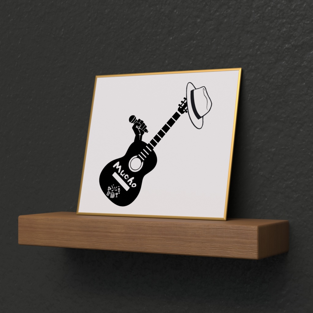 ムーチョ ロゴ色紙