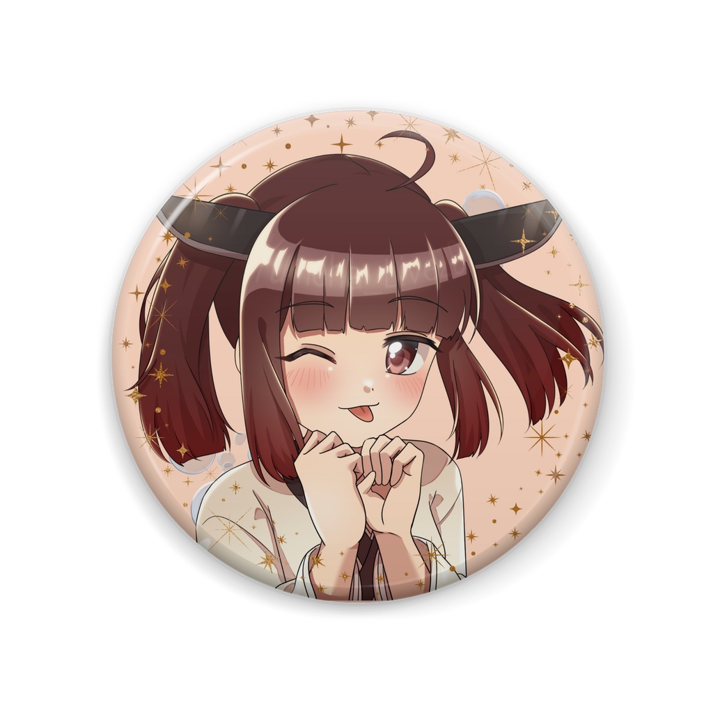 東北きりたん缶バッジ(てへぺろ)